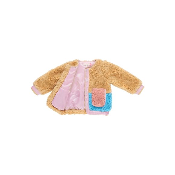 Pink Chicken Ruth Jacket in Camel Color Block - Picture 2 of 4